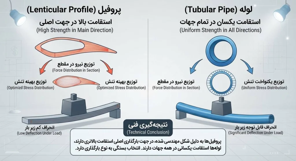 مقایسه استقامت شاسی پروفیلی و لولهای در فرغونهای کارگاهی و ساختمانی